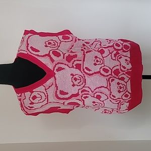 SHEIN Women's Pink Teddy Sweater Vest L